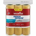 Wooster Wooster American Contractor 9 In. x 3/8 In. Knit Fabric Roller Cover, 3PK R568-9